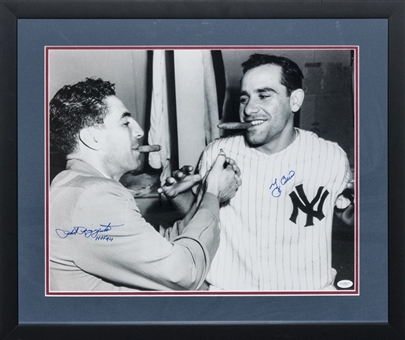 Phil Rizzuto and Yogi Berra Dual Signed Framed Photograph (JSA)
